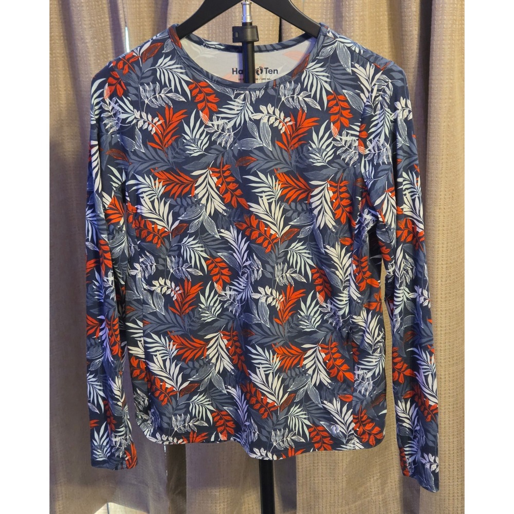 Hang Ten UV Protection Floral Print Shirt Women's Size Small Multicolor‎
